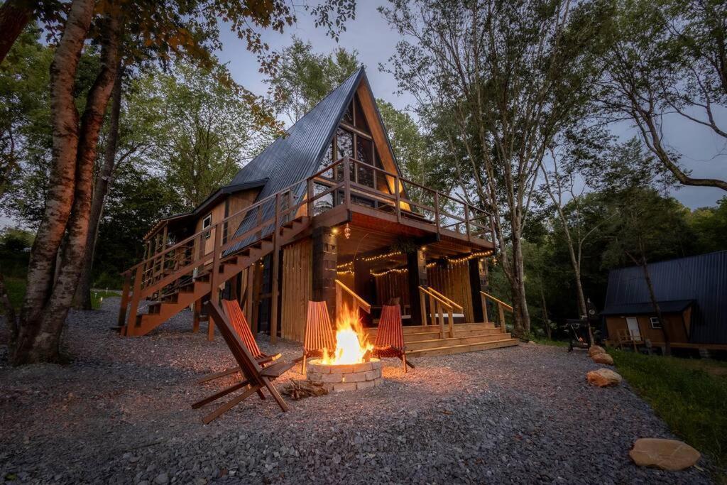 Valhalla Cabins Aframes With Hot Tubs & Sauna Cosby Exteriér fotografie
