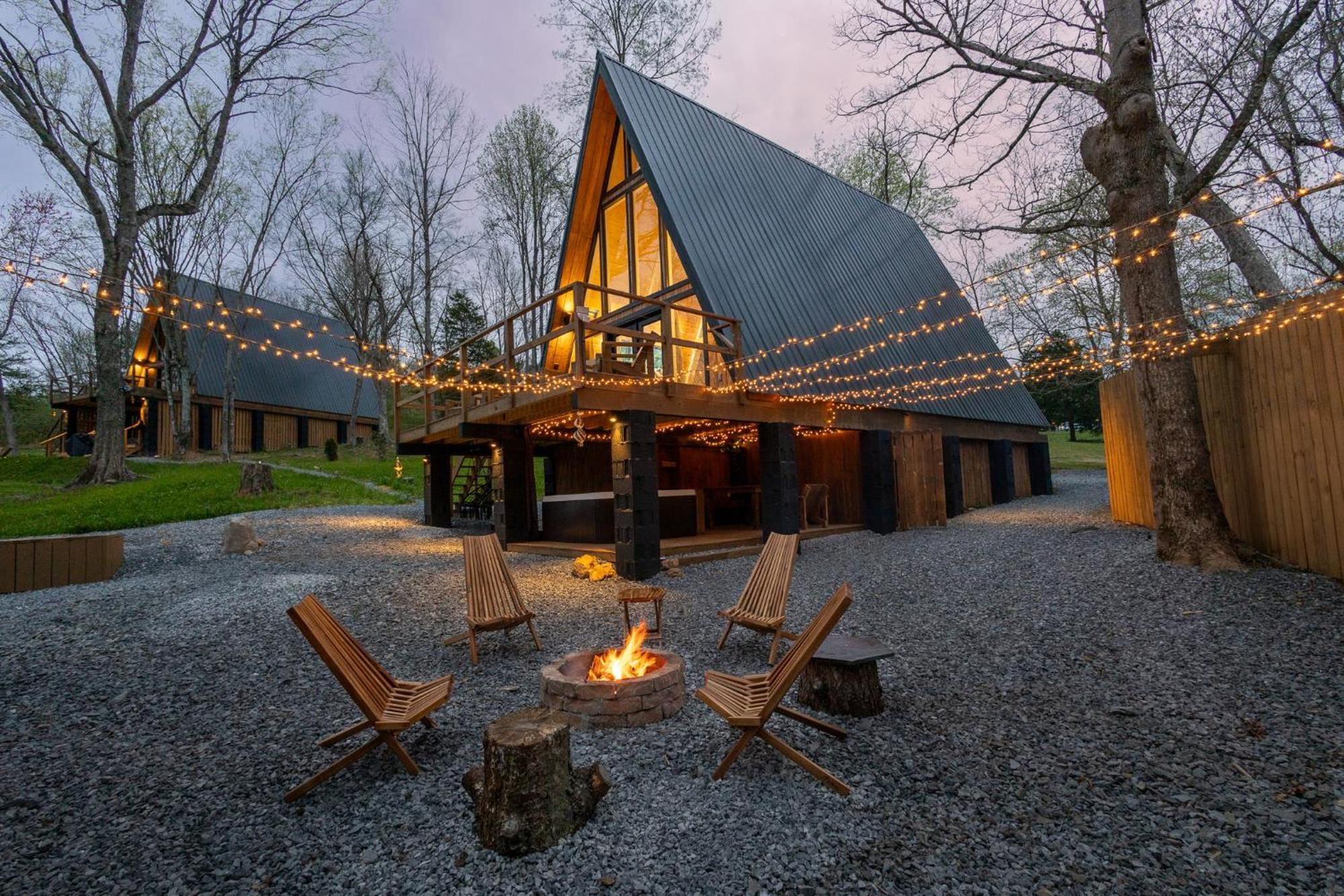 Valhalla Cabins Aframes With Hot Tubs & Sauna Cosby Exteriér fotografie
